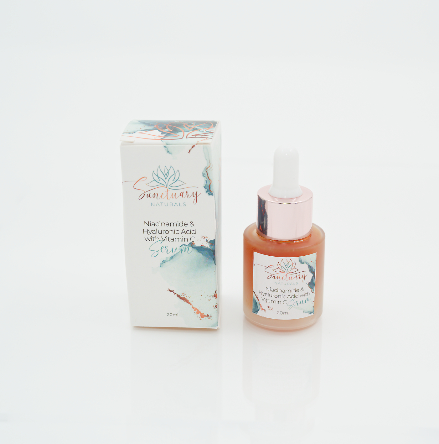 Niacinamide and Hyaluronic Acid Serum with Vitamin C 20ml - Image 2
