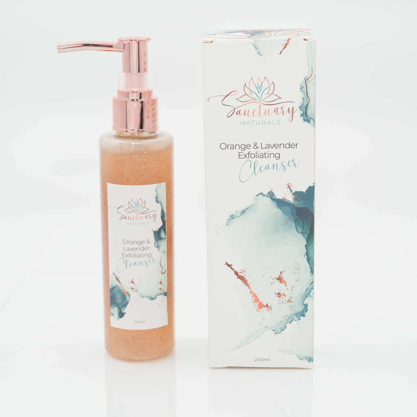 Orange and Lavender Exfoliating Cleanser 200ml - Image 2
